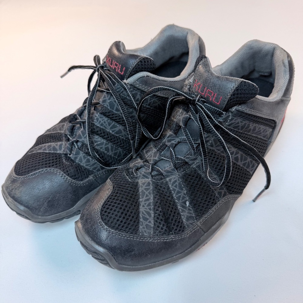 KURU Chicane Mens 9 Black Red Trail Hiking Walking Comfort Shoes 100618E